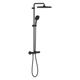 Черна душ система с термостат Grohe Tempesta Cube 250